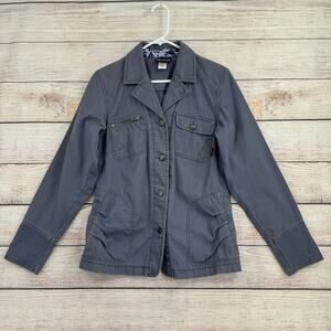 Vintage PATAGONIA Broken Twill Jacket Women's Size‎ Medium Slate Blue/Gray